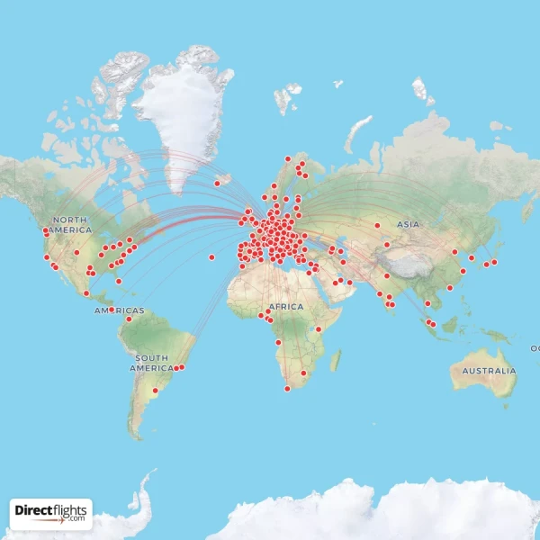 Lufthansa route map