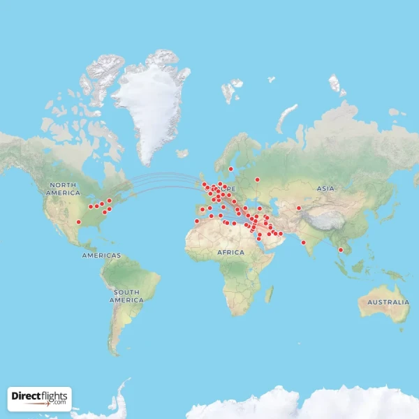Royal Jordanian route map
