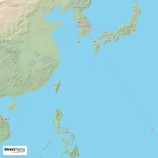 Air Seoul route map