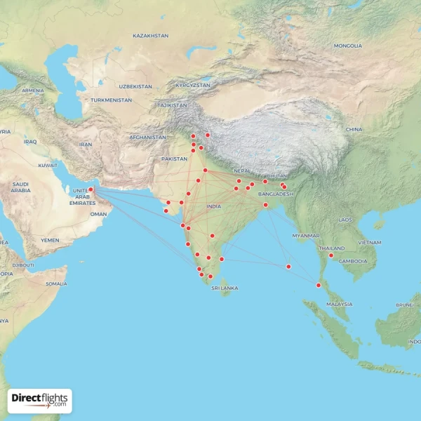 SpiceJet route map