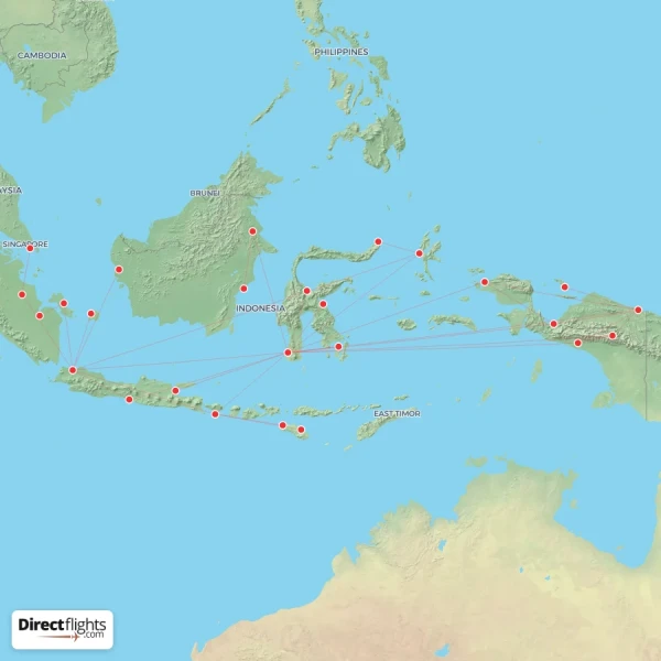 Sriwijaya Air route map
