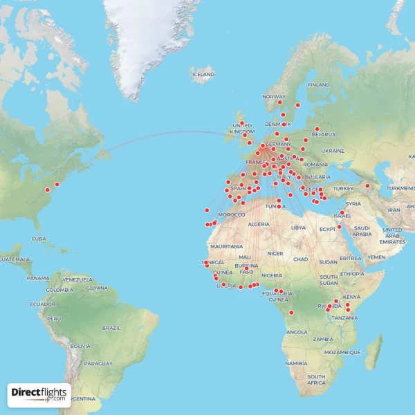 Brussels Airlines route map