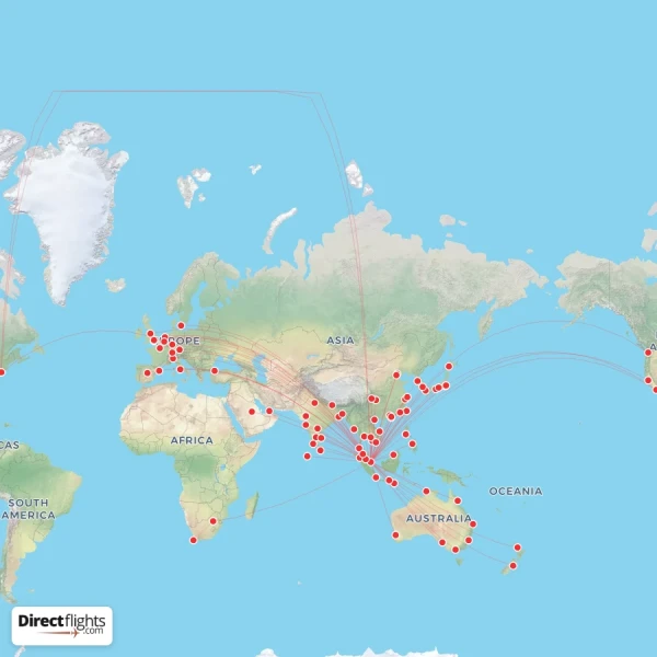 Singapore Airlines route map