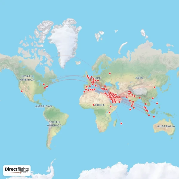 Saudia route map