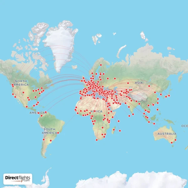 Turkish Airlines route map