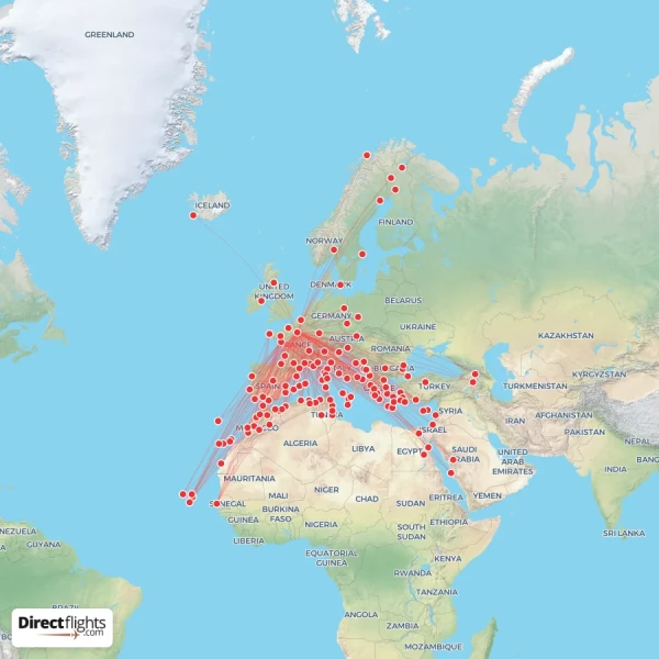 Transavia France route map