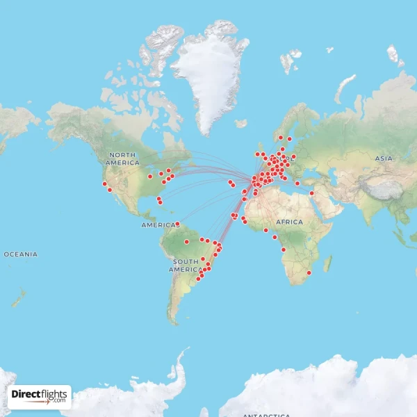 TAP Portugal route map