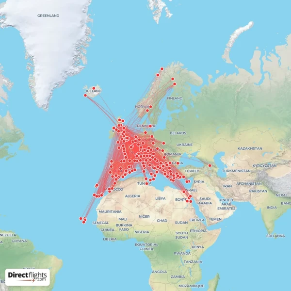 easyJet route map