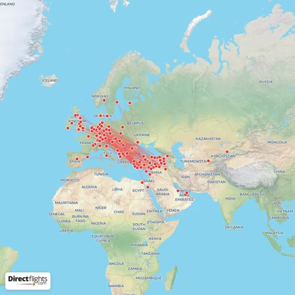 SunExpress route map