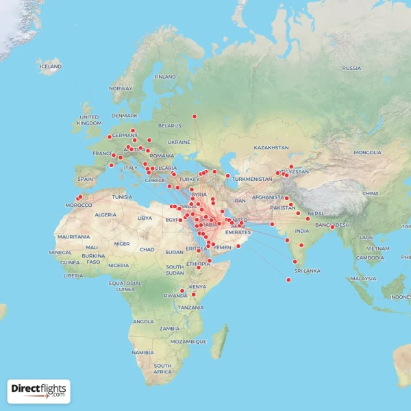 Flynas route map