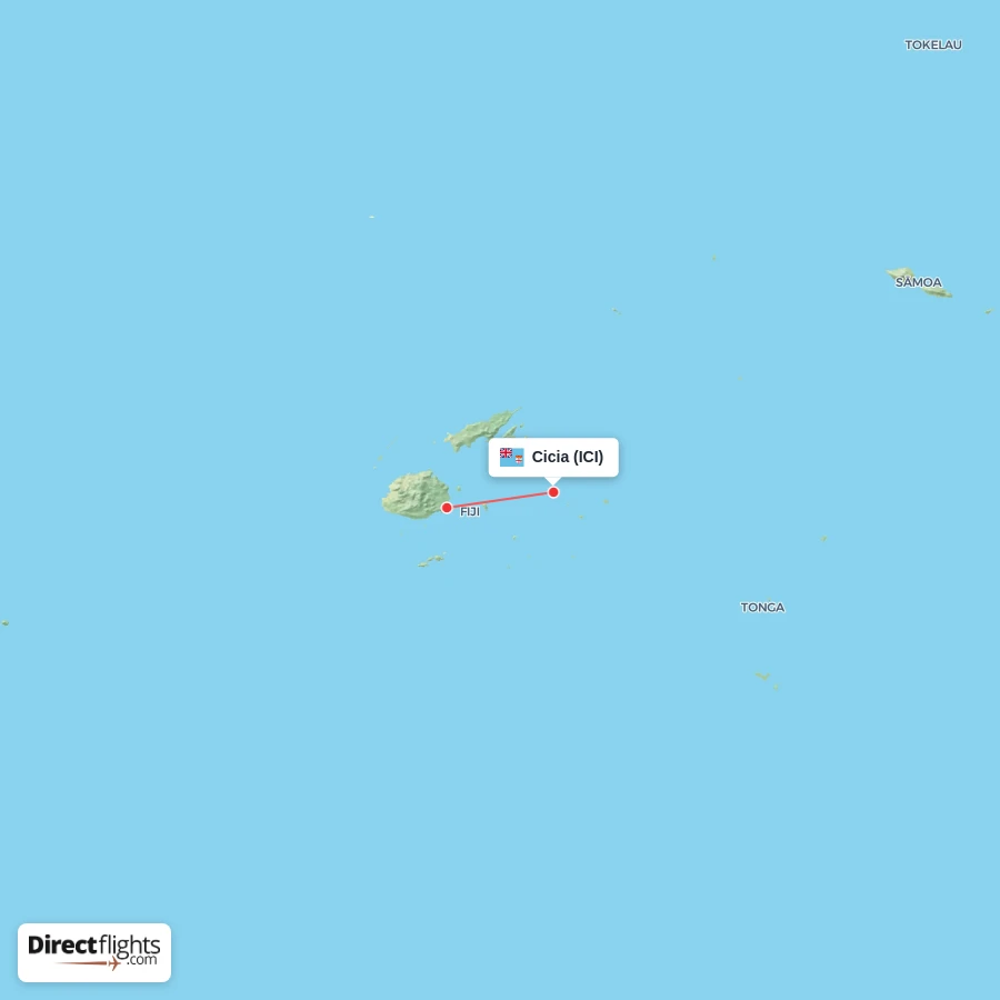 Direct flights from Cicia - 1 destinations - ICI, Fiji - Directflights.com