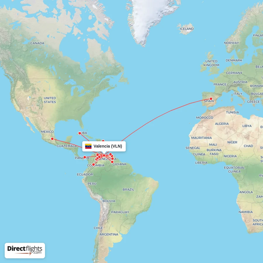 Valn Location Direct flights to Valencia - VLN, Venezuela - Directflights.com