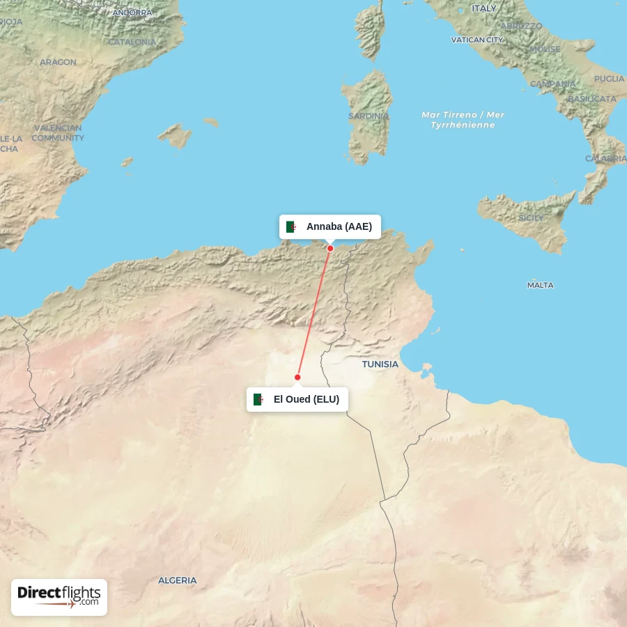 AAE - ELU route map