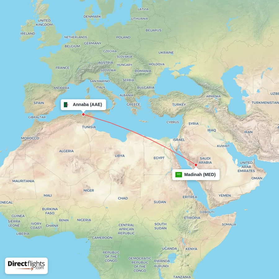 AAE - MED route map