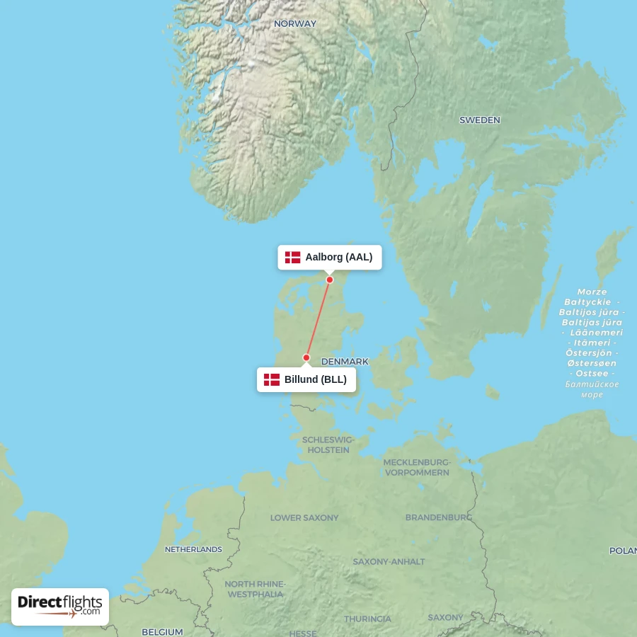 AAL - BLL route map