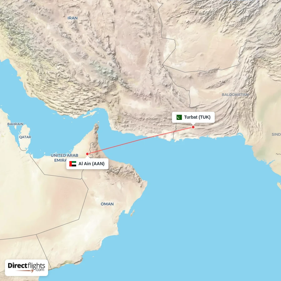 AAN - TUK route map