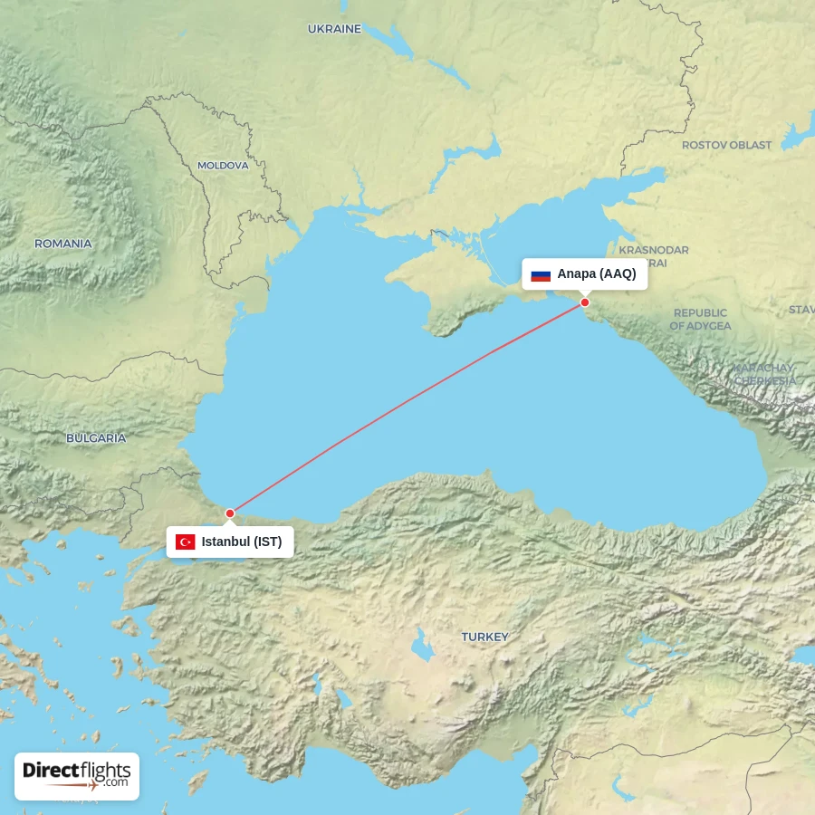 AAQ - IST route map