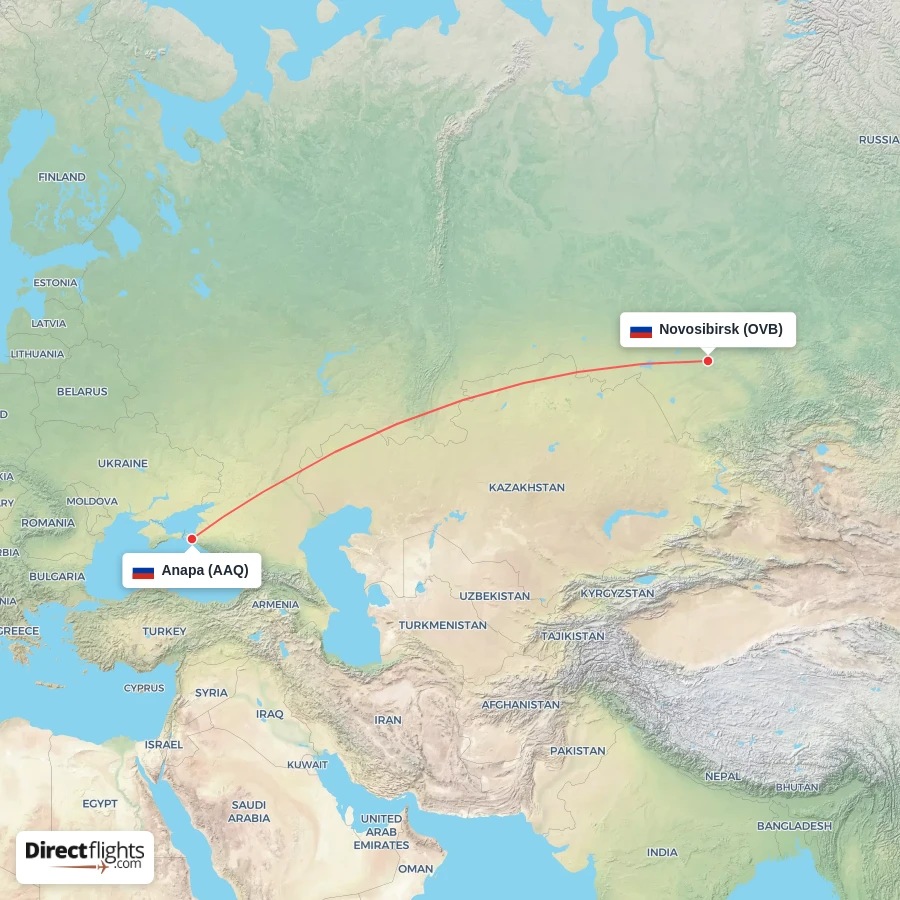AAQ - OVB route map