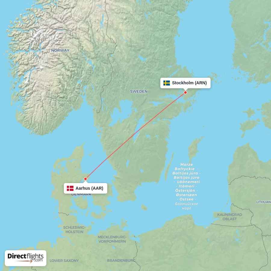 AAR - ARN route map