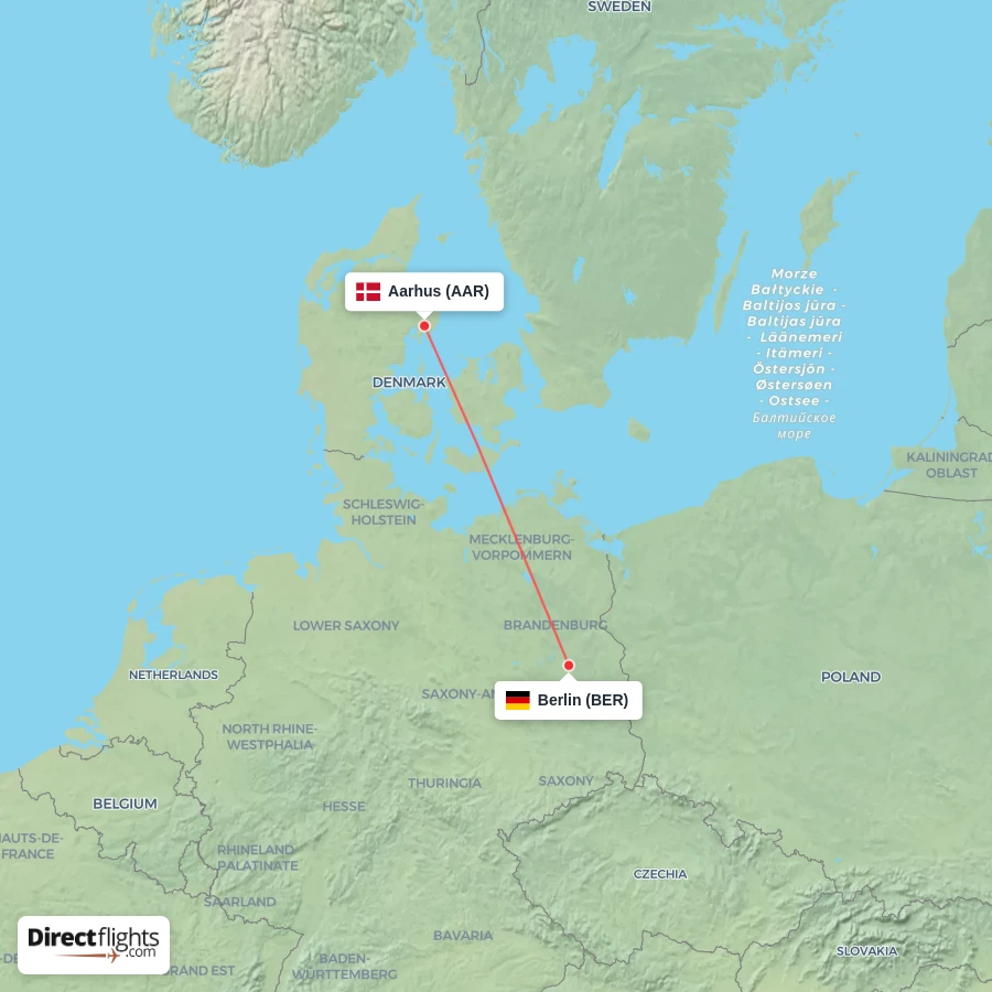 AAR - BER route map