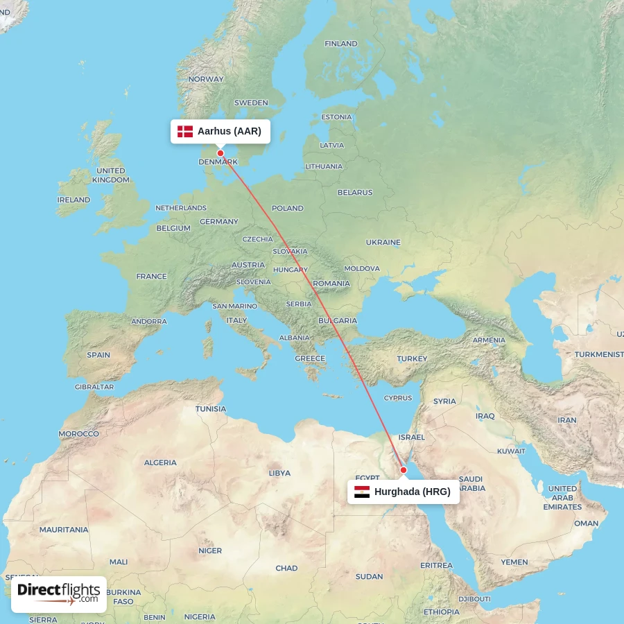 AAR - HRG route map