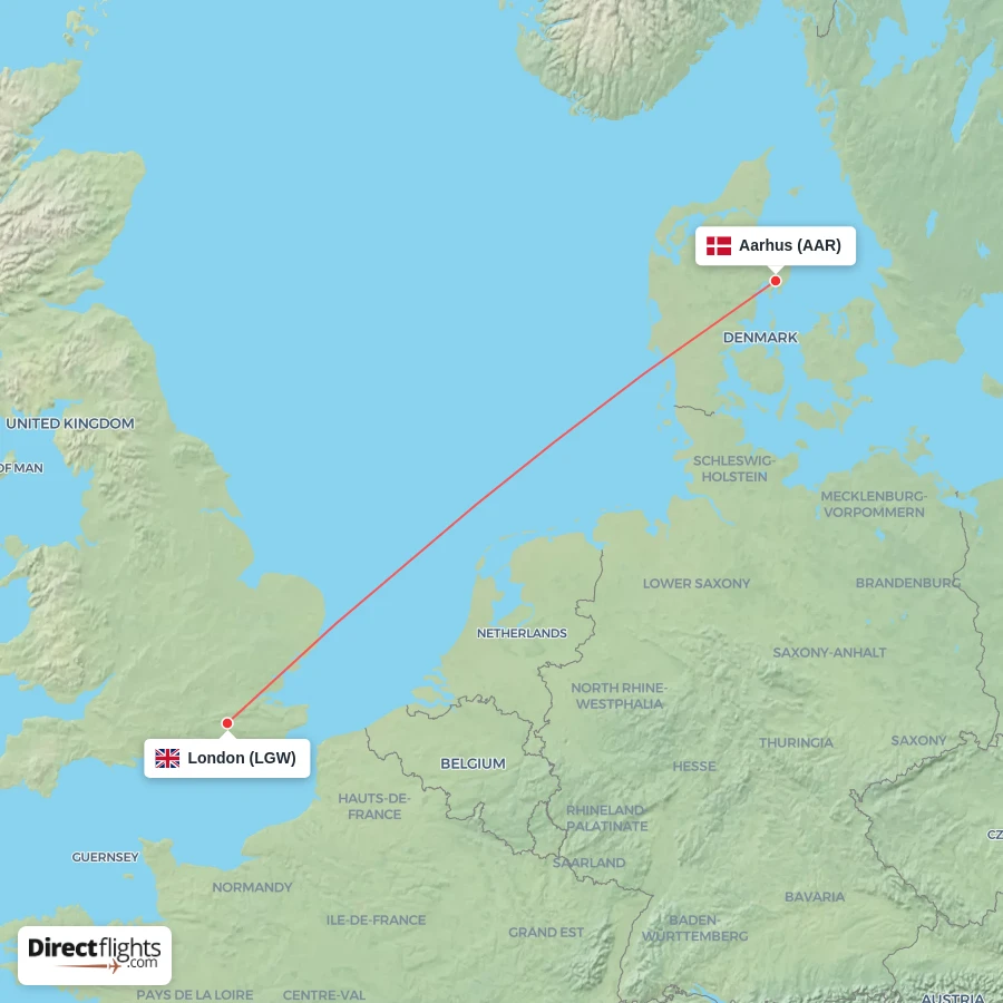 AAR - LGW route map