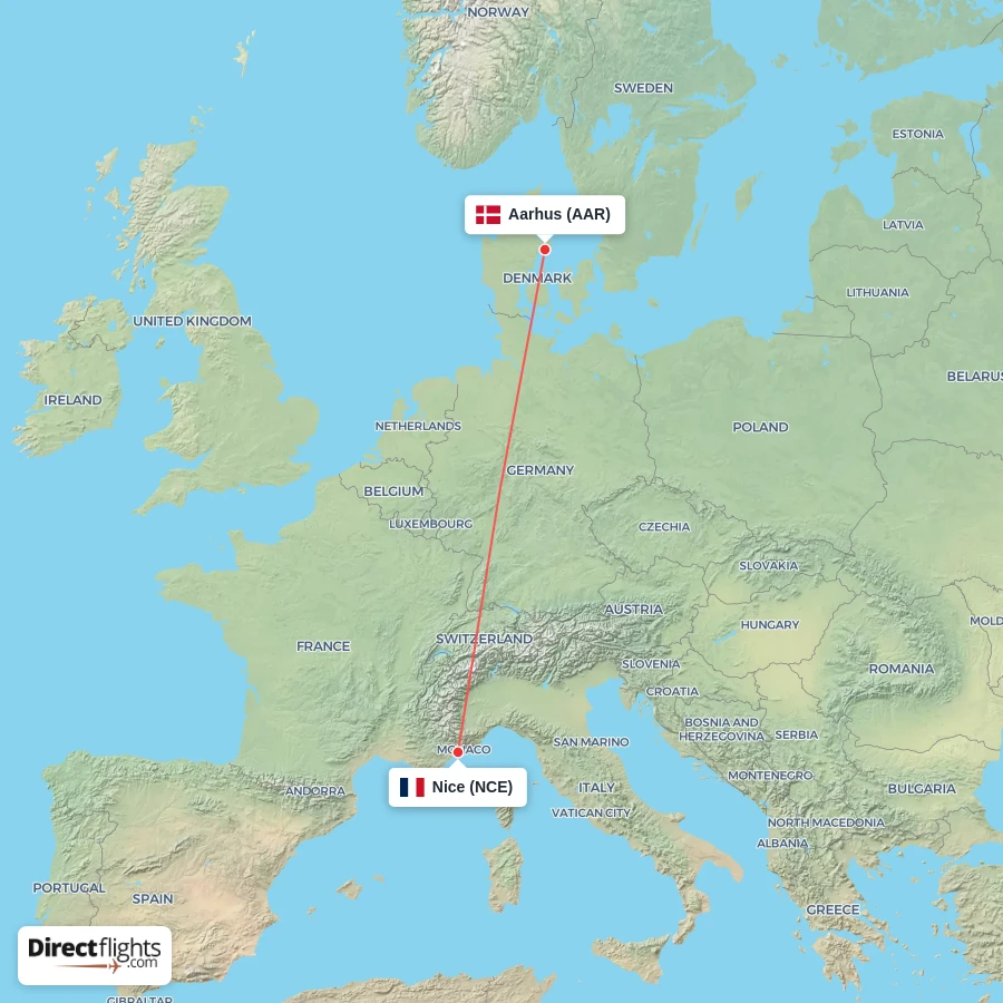 AAR - NCE route map