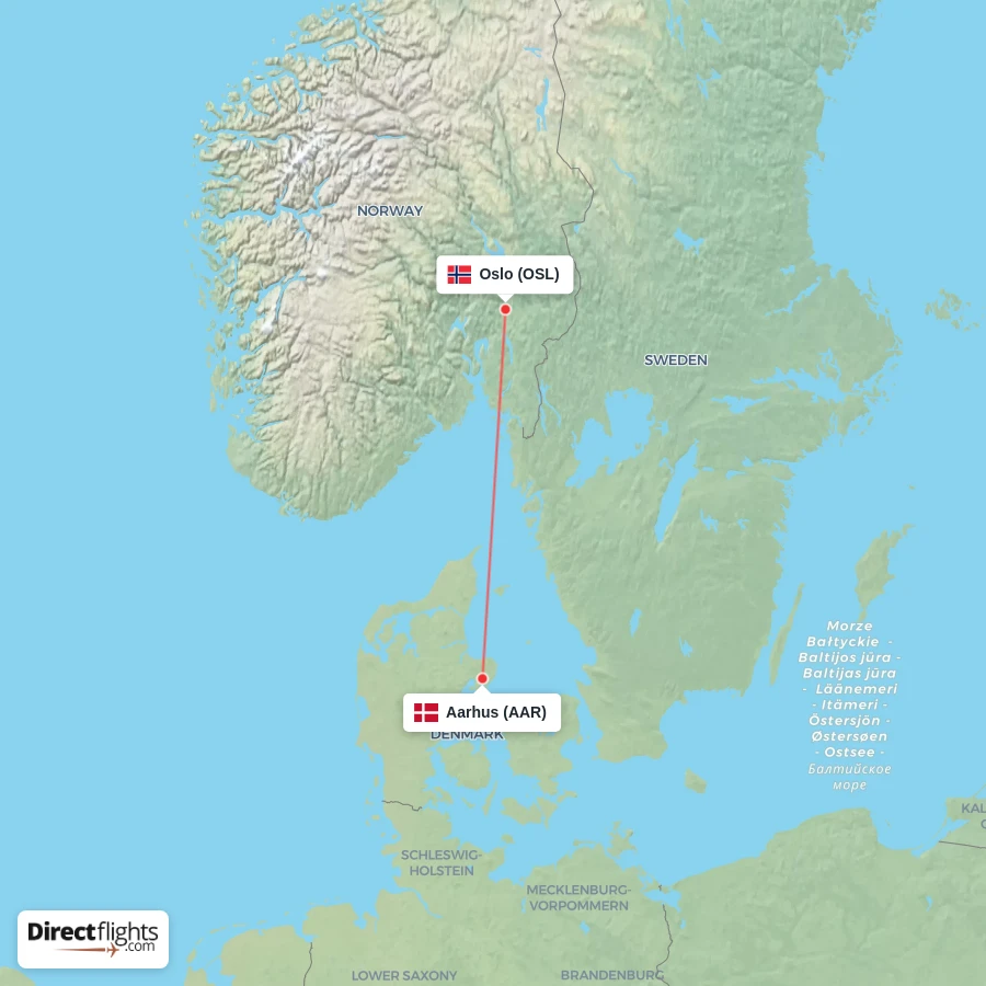 AAR - OSL route map