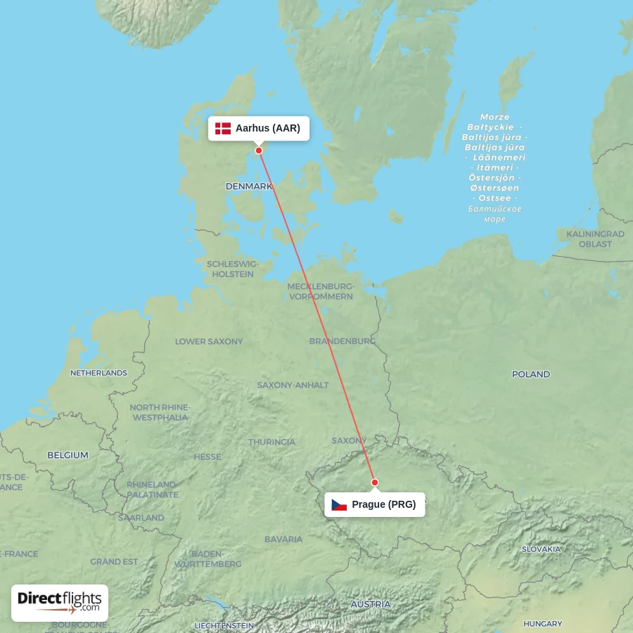 AAR - PRG route map