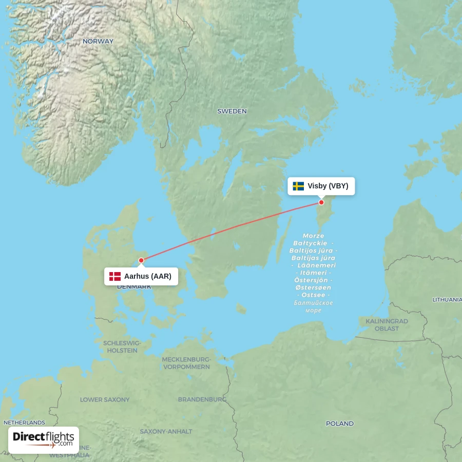 AAR - VBY route map
