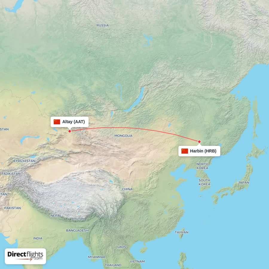 AAT - HRB route map