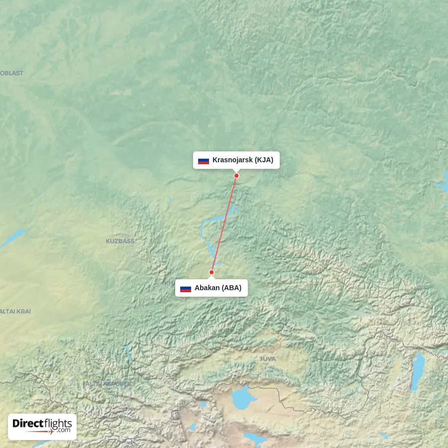 ABA - KJA route map