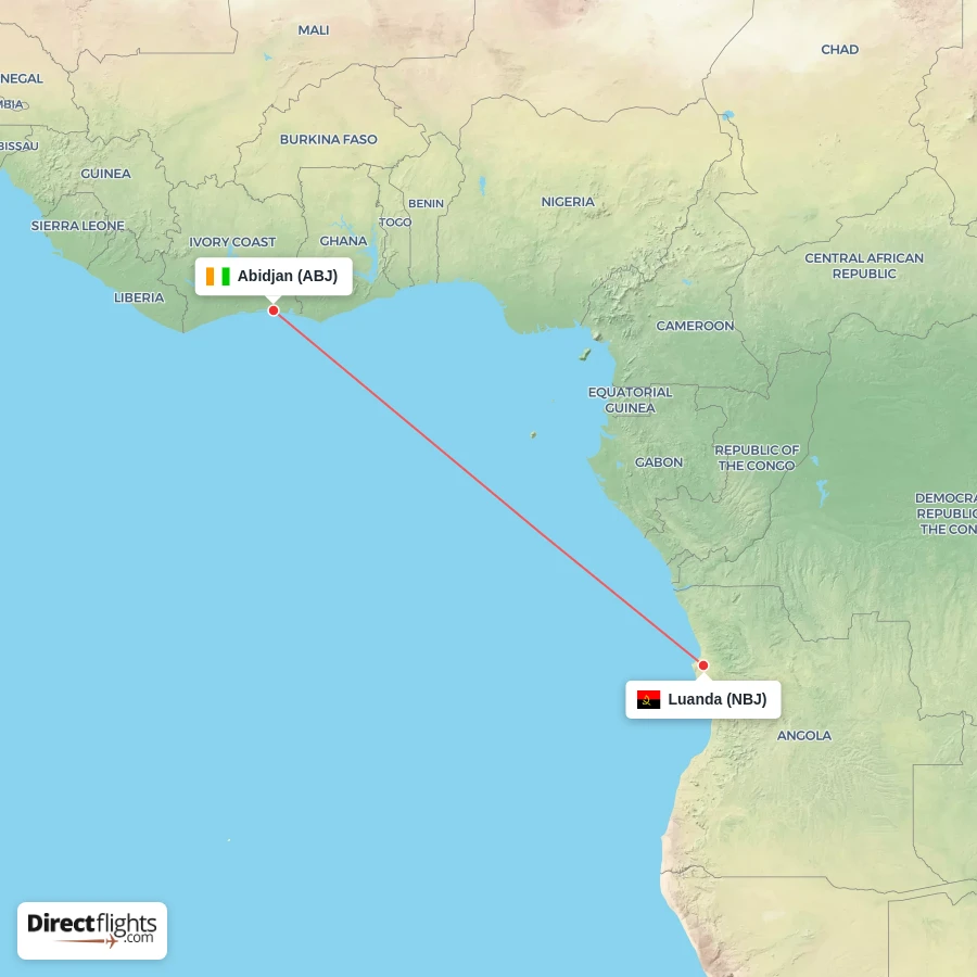 ABJ - NBJ route map