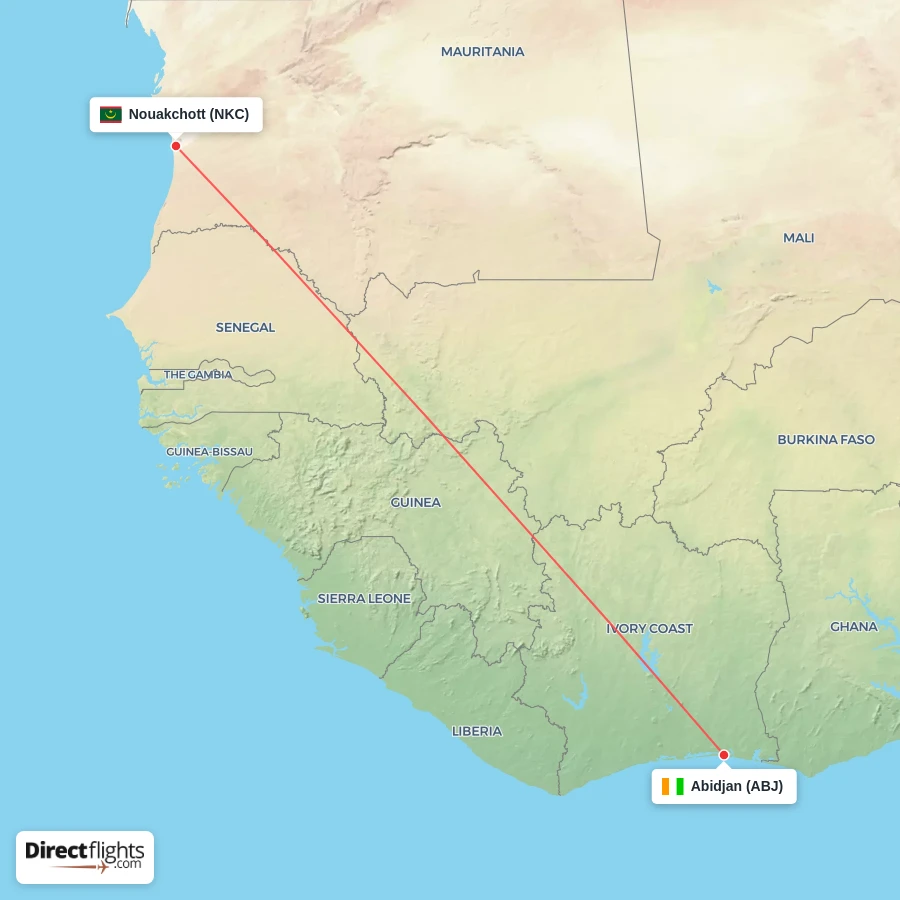 ABJ - NKC route map