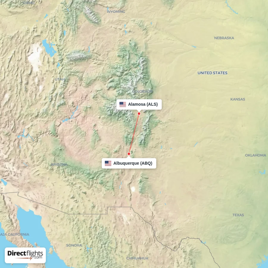 ABQ - ALS route map