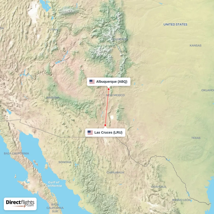 ABQ - LRU route map