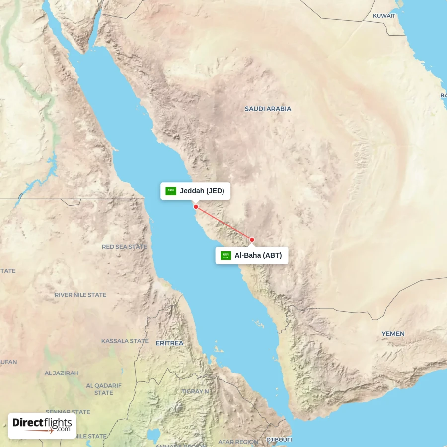 ABT - JED route map