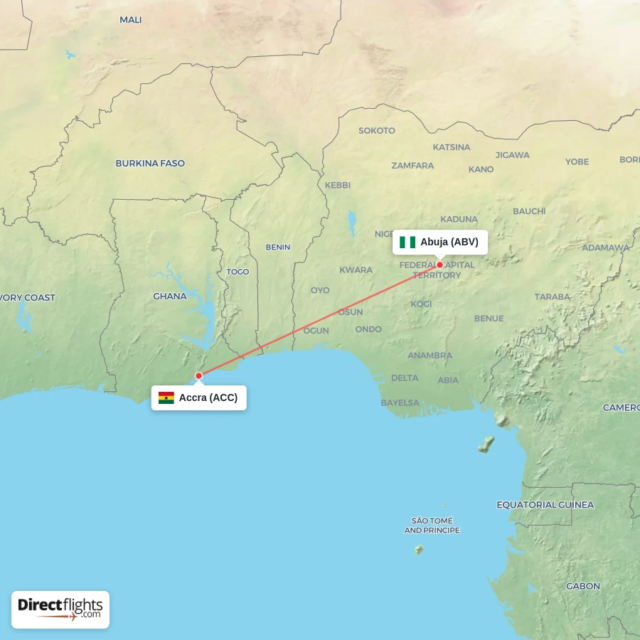 ABV - ACC route map
