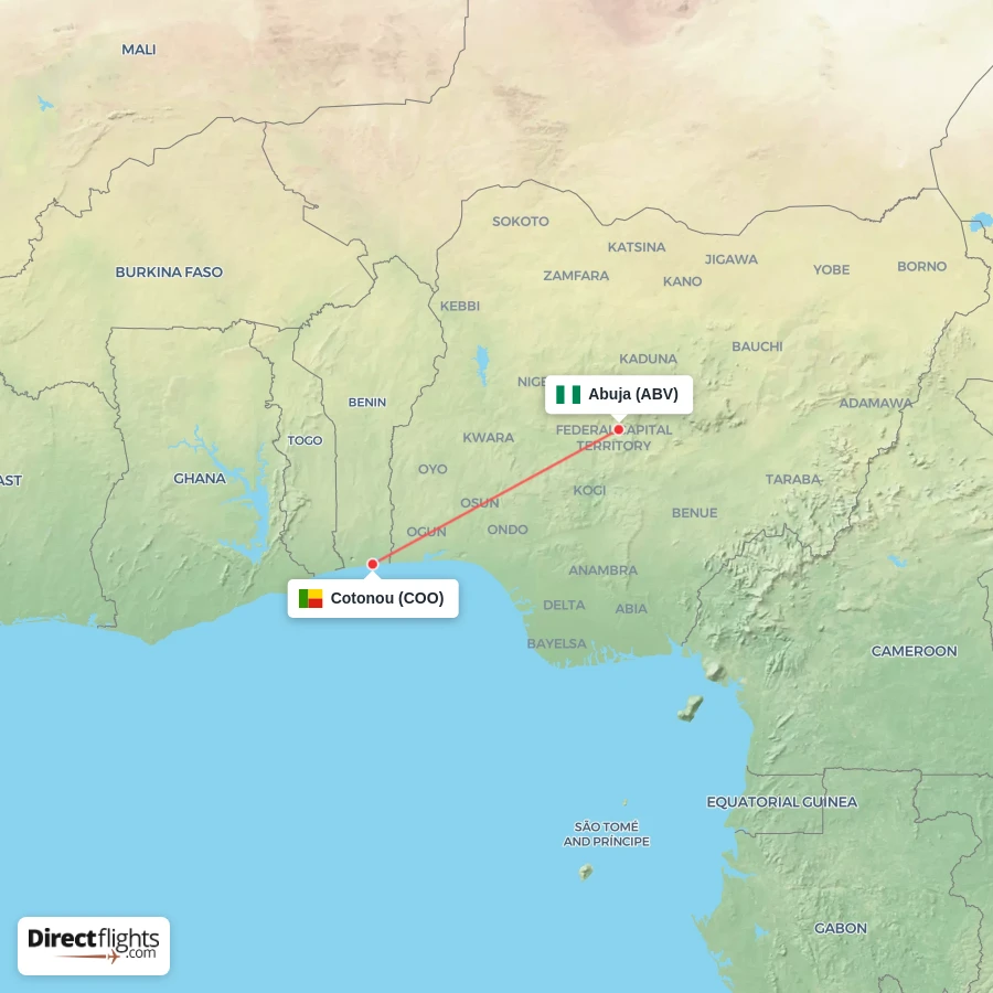 ABV - COO route map