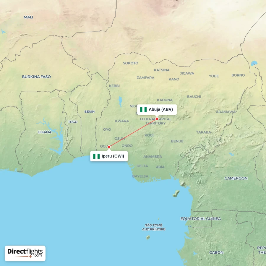 ABV - GWI route map