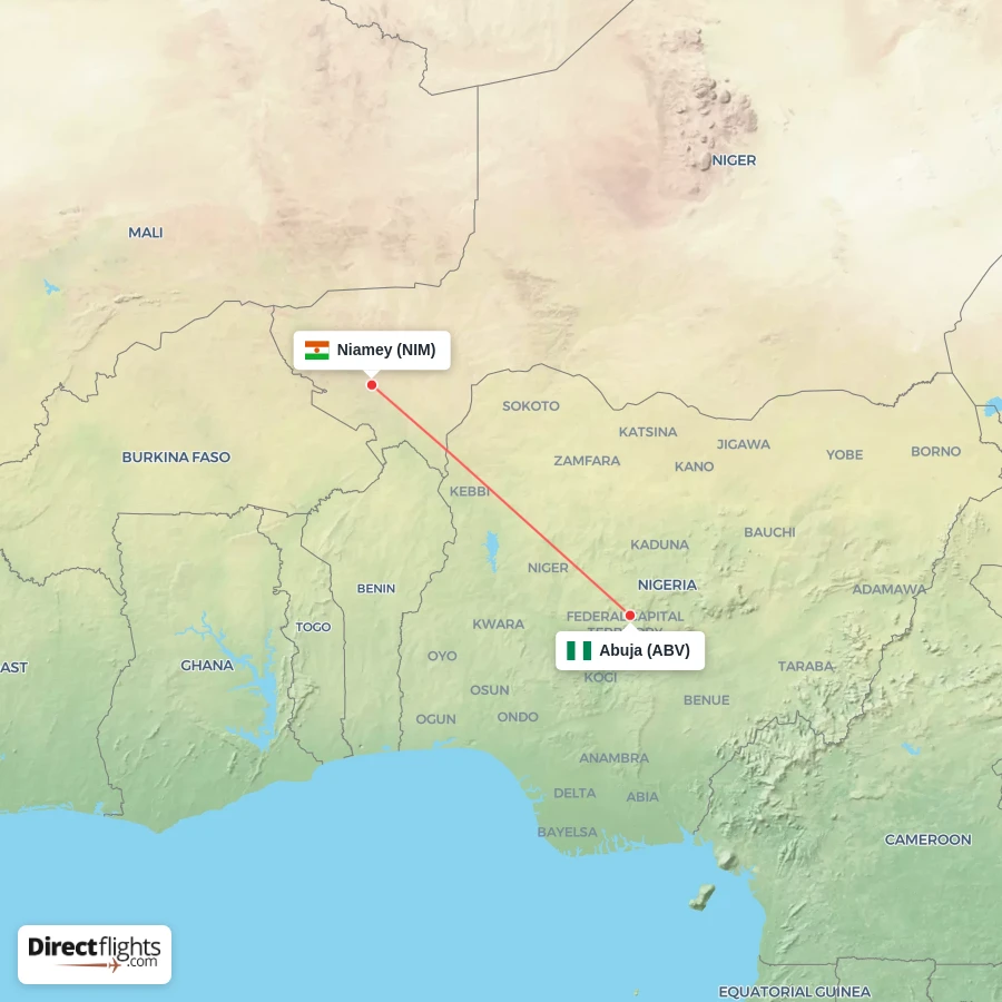 ABV - NIM route map