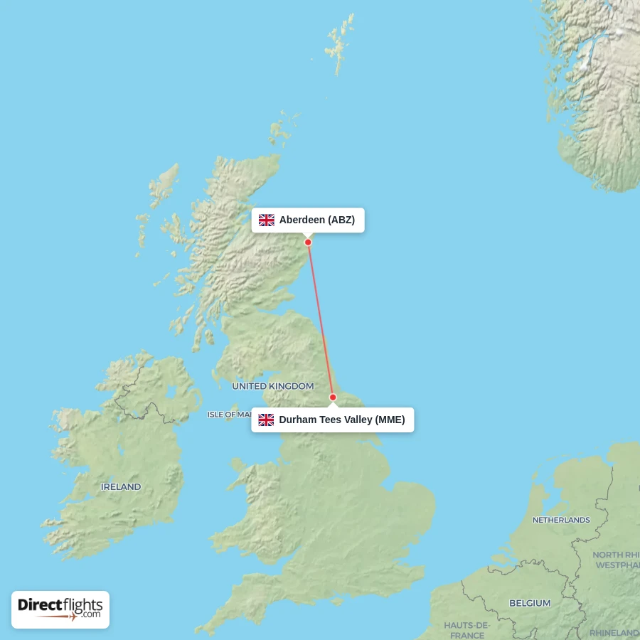 ABZ - MME route map