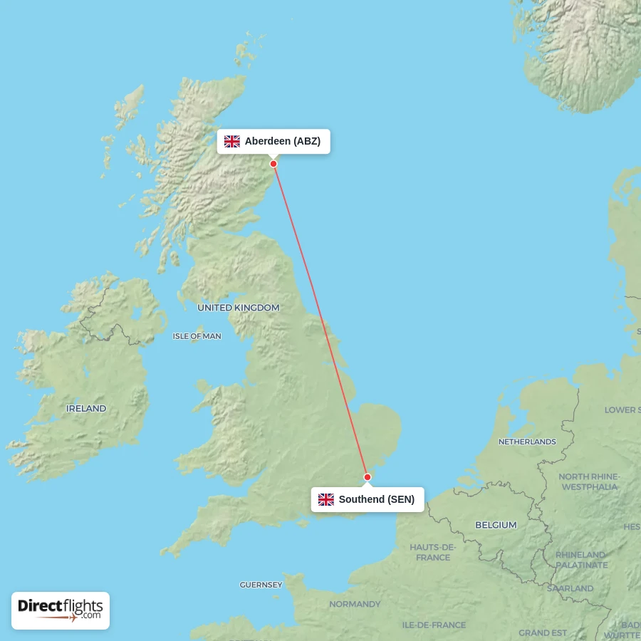 ABZ - SEN route map