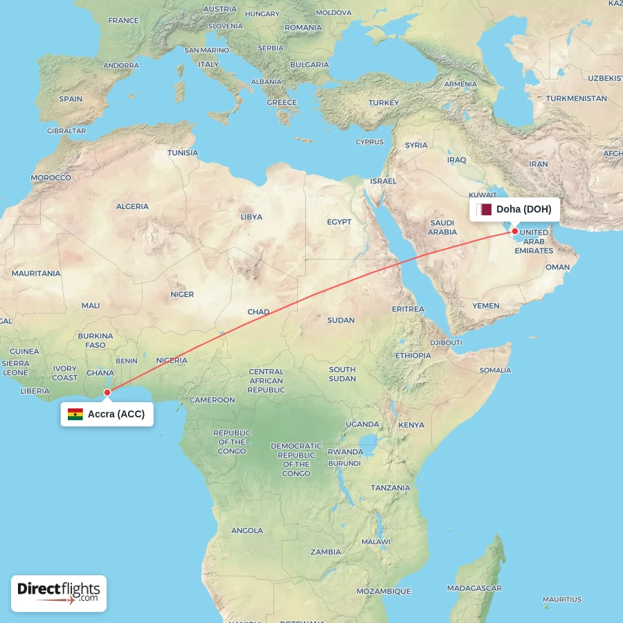 ACC - DOH route map