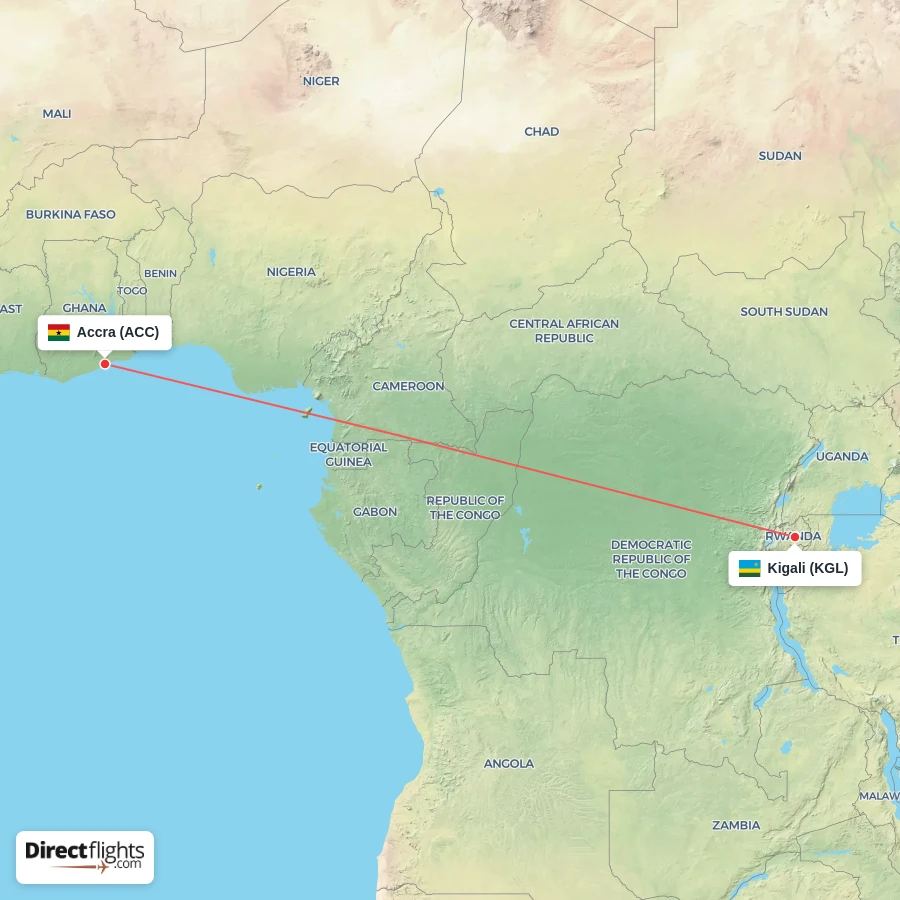 ACC - KGL route map