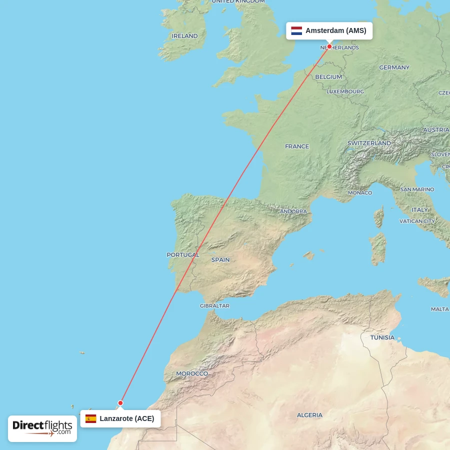 ACE - AMS route map