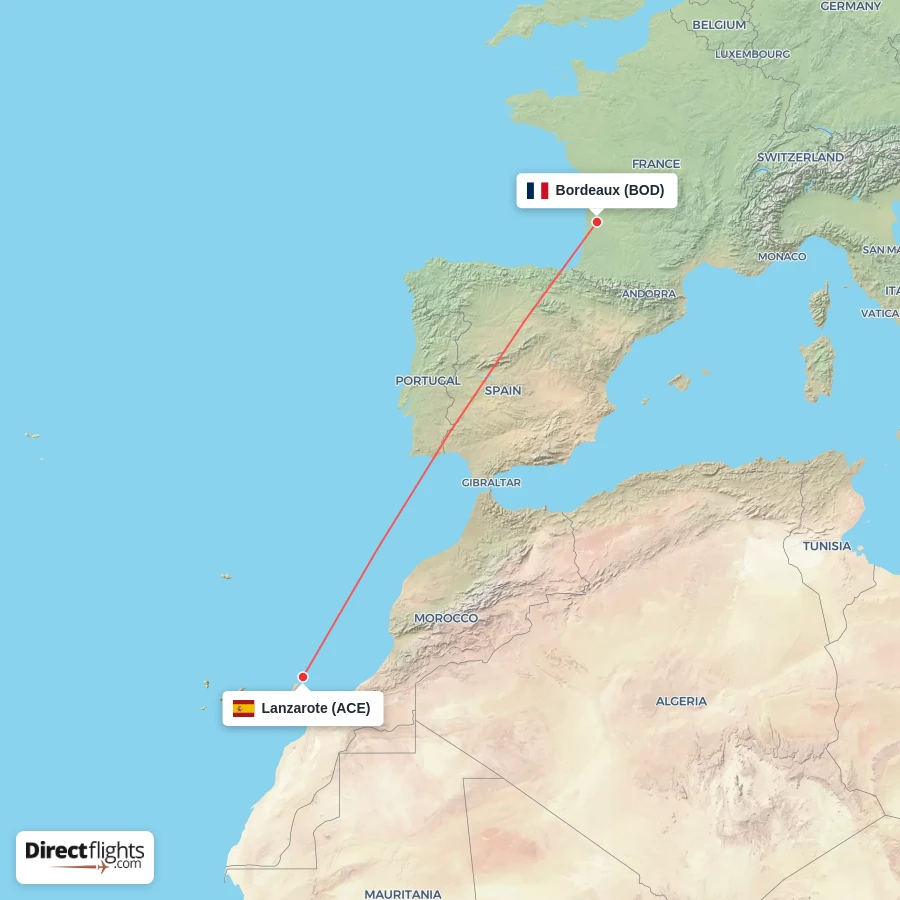 ACE - BOD route map