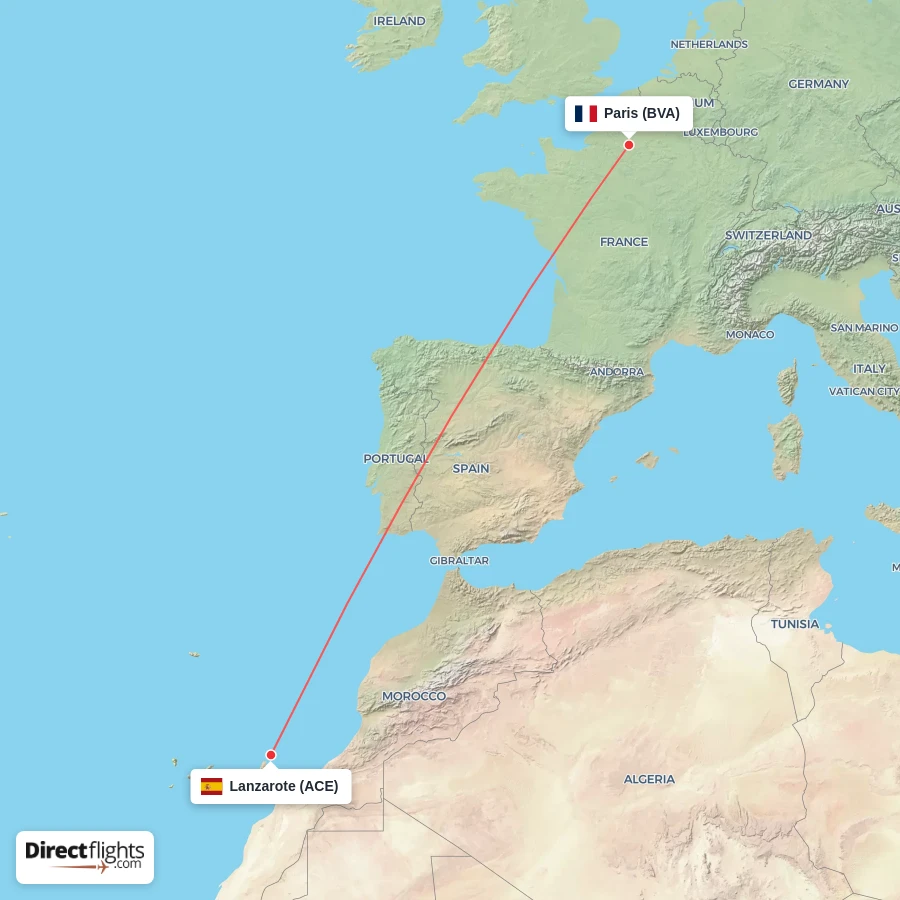 ACE - BVA route map