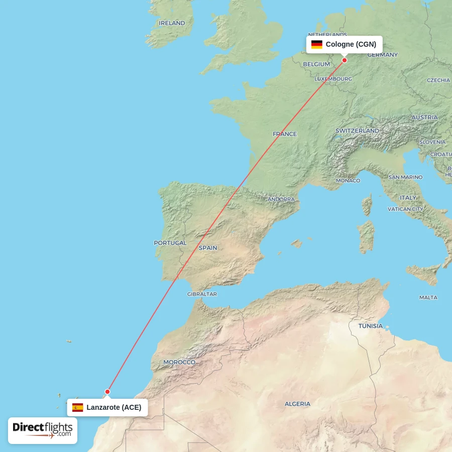 ACE - CGN route map