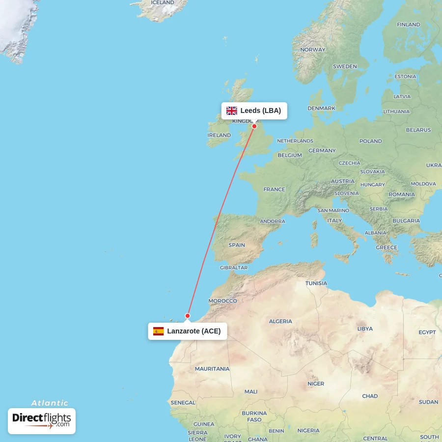 ACE - LBA route map